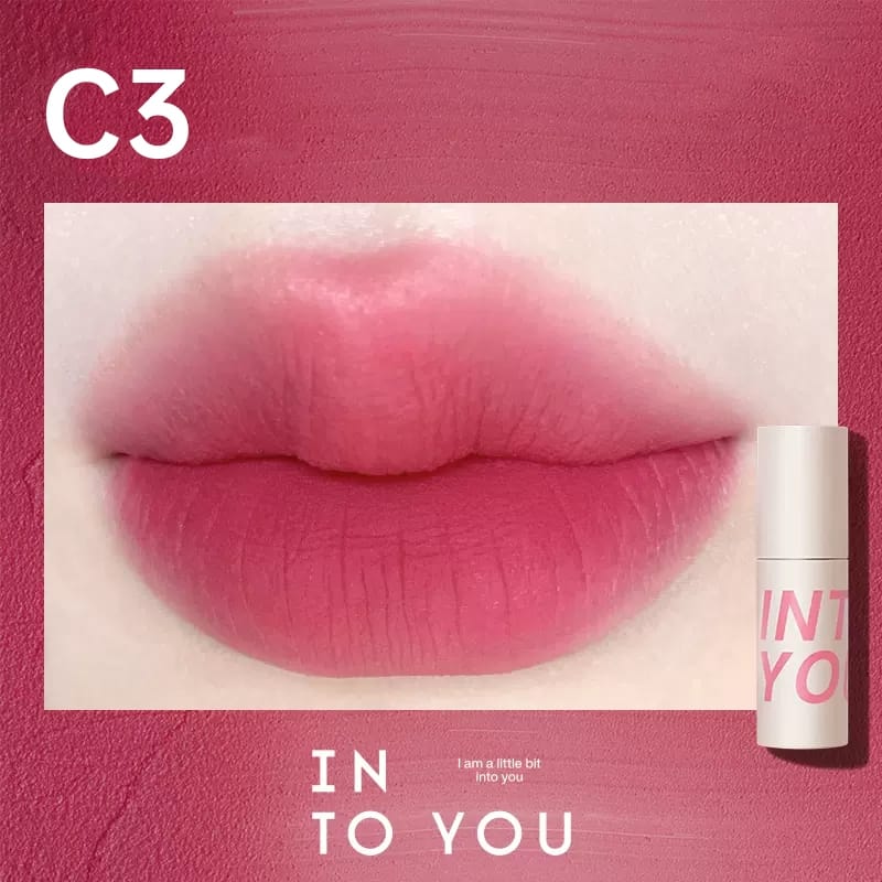 INTO YOU Air Lip Mud Thin Matte Soft Mist Velvet Lip Mud Lipstick Enhances Whiteness Non-stick Lip and Cheek Dual-use Lip Mud