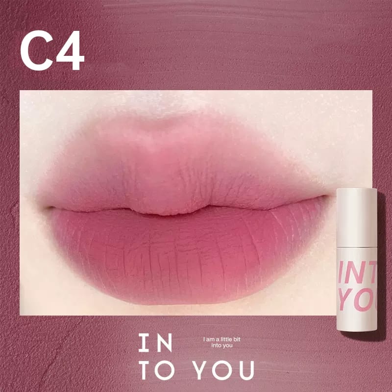 INTO YOU Air Lip Mud Thin Matte Soft Mist Velvet Lip Mud Lipstick Enhances Whiteness Non-stick Lip and Cheek Dual-use Lip Mud