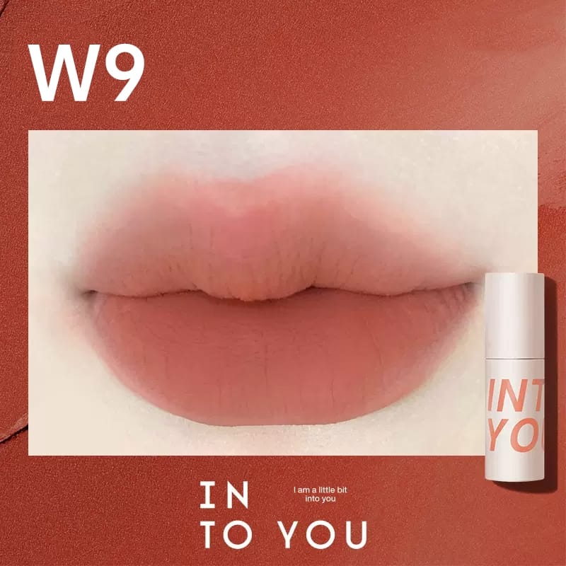 INTO YOU Air Lip Mud Thin Matte Soft Mist Velvet Lip Mud Lipstick Enhances Whiteness Non-stick Lip and Cheek Dual-use Lip Mud