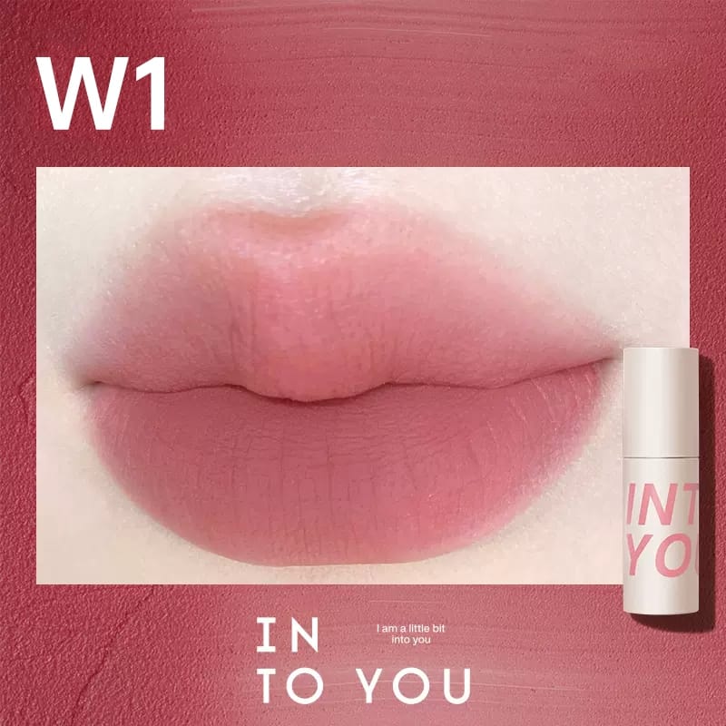 INTO YOU Air Lip Mud Thin Matte Soft Mist Velvet Lip Mud Lipstick Enhances Whiteness Non-stick Lip and Cheek Dual-use Lip Mud
