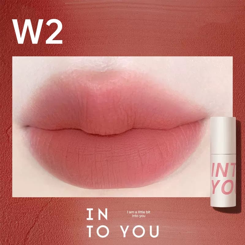 INTO YOU Air Lip Mud Thin Matte Soft Mist Velvet Lip Mud Lipstick Enhances Whiteness Non-stick Lip and Cheek Dual-use Lip Mud