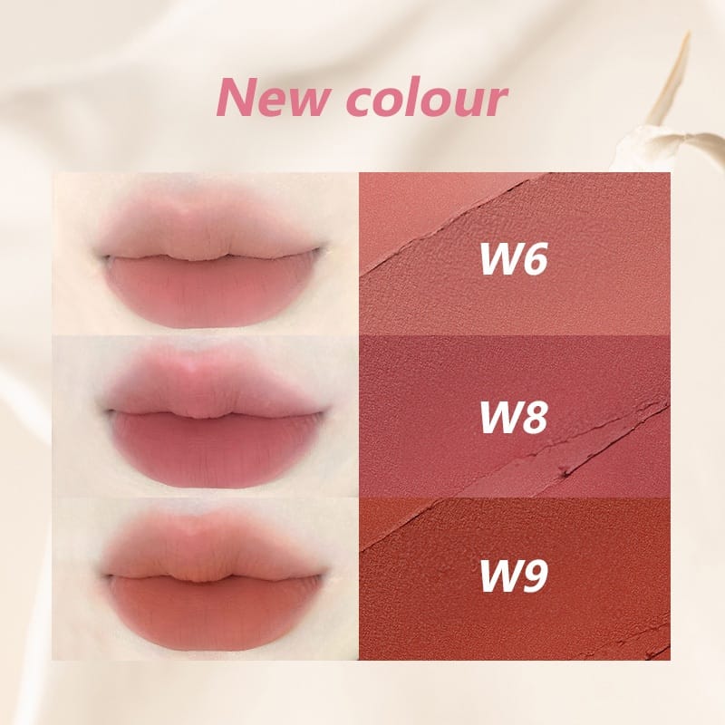 INTO YOU Air Lip Mud Thin Matte Soft Mist Velvet Lip Mud Lipstick Enhances Whiteness Non-stick Lip and Cheek Dual-use Lip Mud