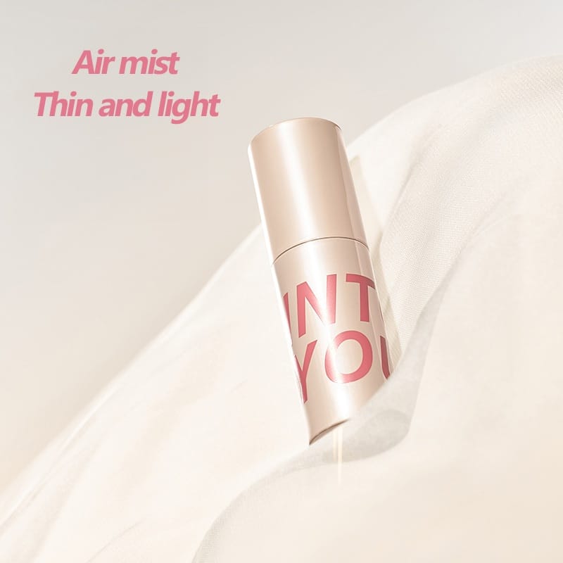 INTO YOU Air Lip Mud Thin Matte Soft Mist Velvet Lip Mud Lipstick Enhances Whiteness Non-stick Lip and Cheek Dual-use Lip Mud