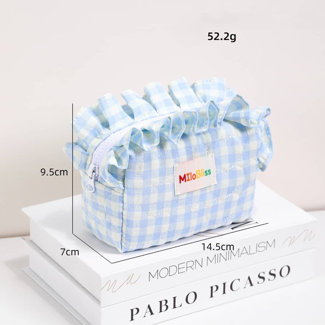 Ruffled Cosmetic Bag – Sweet & Minimalist Style
