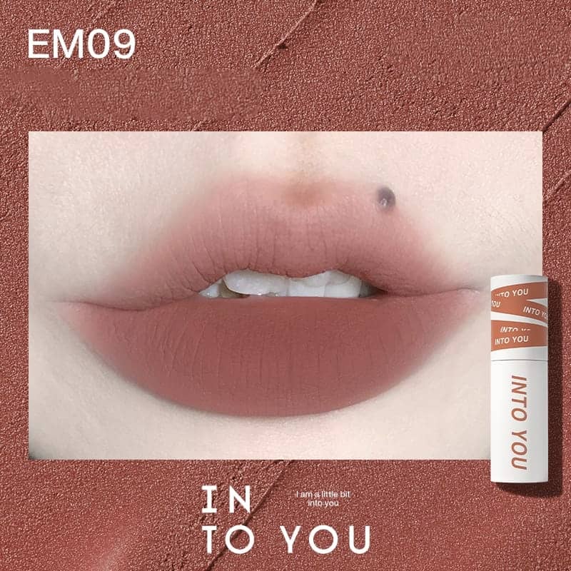 INTO YOU heroine lip mud matte lip and cheek dual-use long-lasting non-stick lip mud lipstick