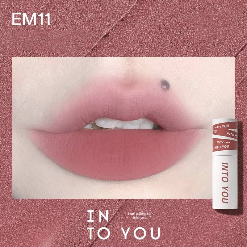 INTO YOU heroine lip mud matte lip and cheek dual-use long-lasting non-stick lip mud lipstick