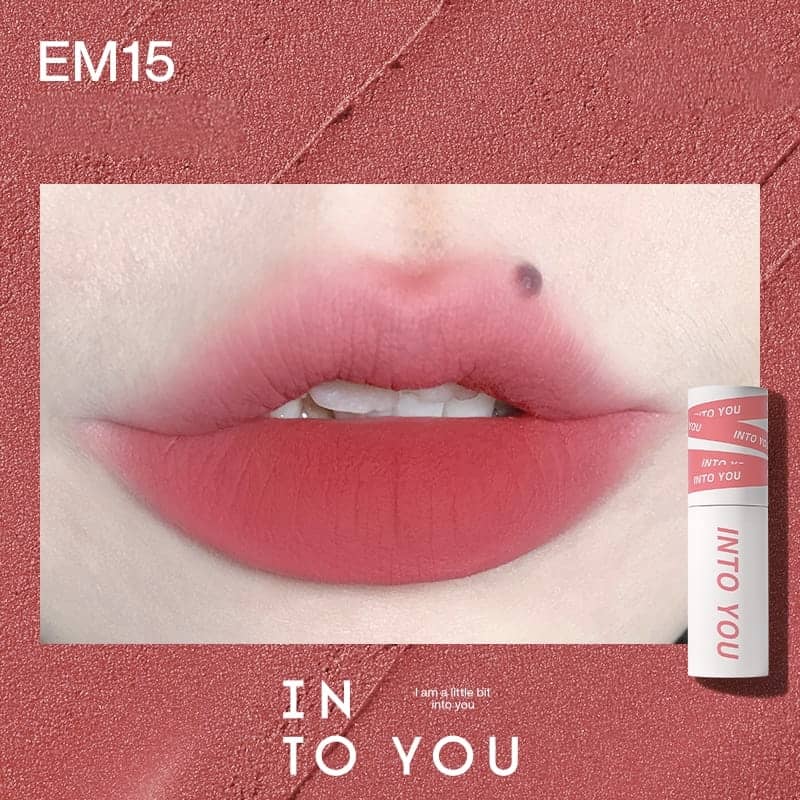 INTO YOU heroine lip mud matte lip and cheek dual-use long-lasting non-stick lip mud lipstick
