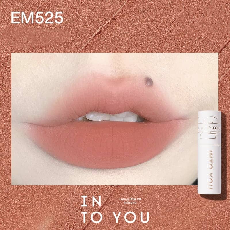 INTO YOU heroine lip mud matte lip and cheek dual-use long-lasting non-stick lip mud lipstick