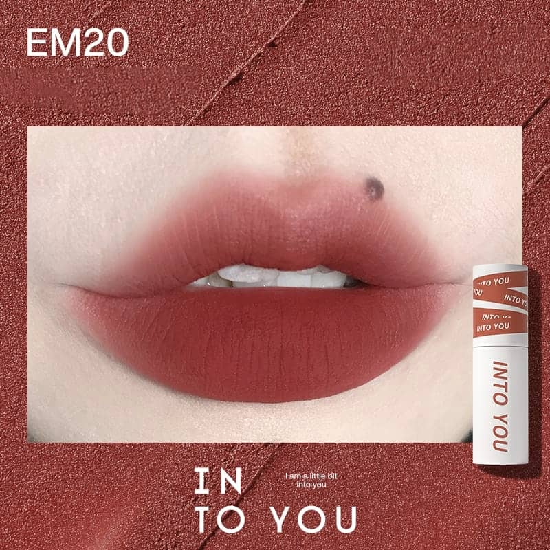 INTO YOU heroine lip mud matte lip and cheek dual-use long-lasting non-stick lip mud lipstick