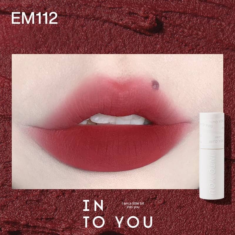 INTO YOU heroine lip mud matte lip and cheek dual-use long-lasting non-stick lip mud lipstick