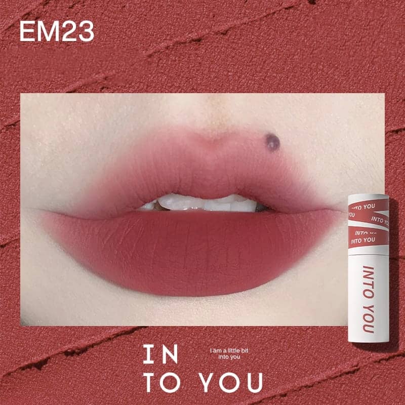 INTO YOU heroine lip mud matte lip and cheek dual-use long-lasting non-stick lip mud lipstick