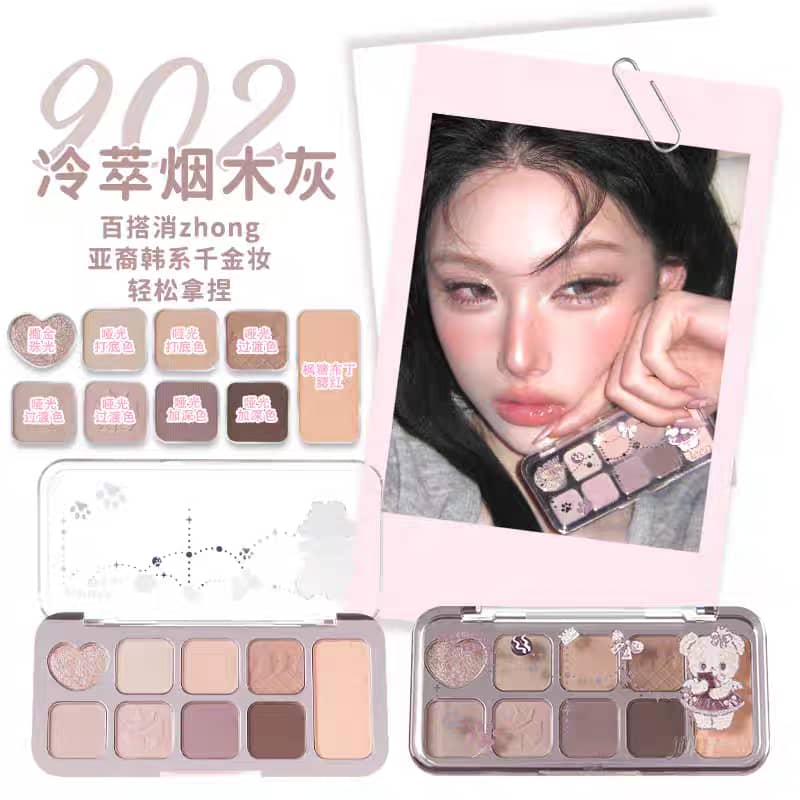 JILLLEEN 9-Color Eyeshadow Palette | Matte & Shimmer Multi-Finish Shades