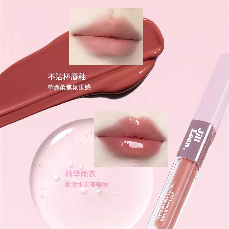 JILLLEEN Dual-Ended Lip Glaze | Matte & Glossy Finish | Long-Lasting, Non-Sticky