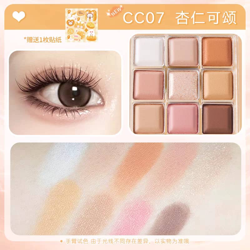 JILLLEEN Chocolate 9-Color Eyeshadow Palette | Earth Tone | Matte & Shimmer