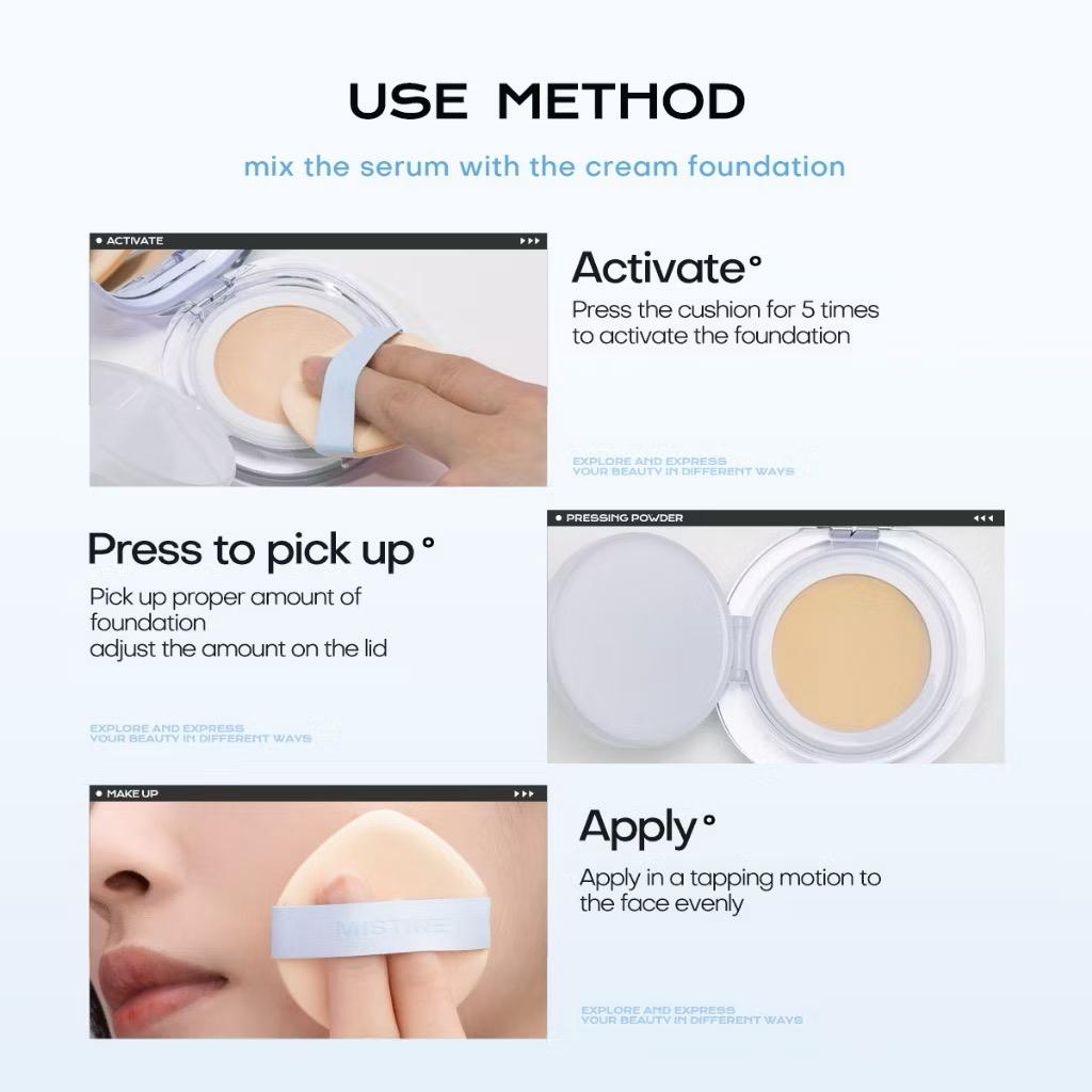 MISTINE Cushion Foundation Long lasting waterproof Oil Control Concealer 13g