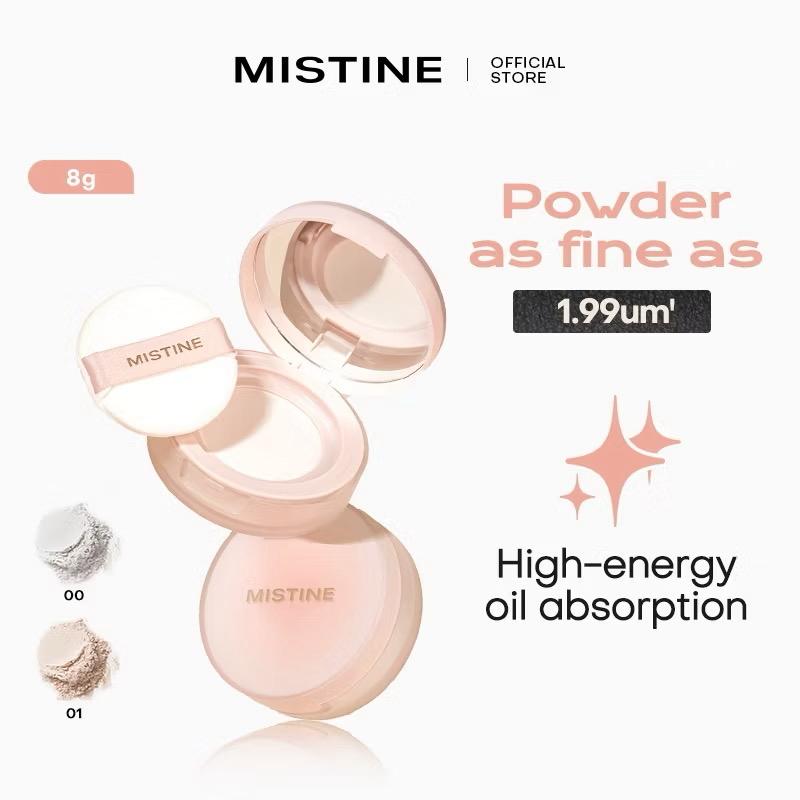 Mistine Powder Soft Focus Makeup Loose Setting Powder Hold Makeup Matte Oil-control Compact Powder