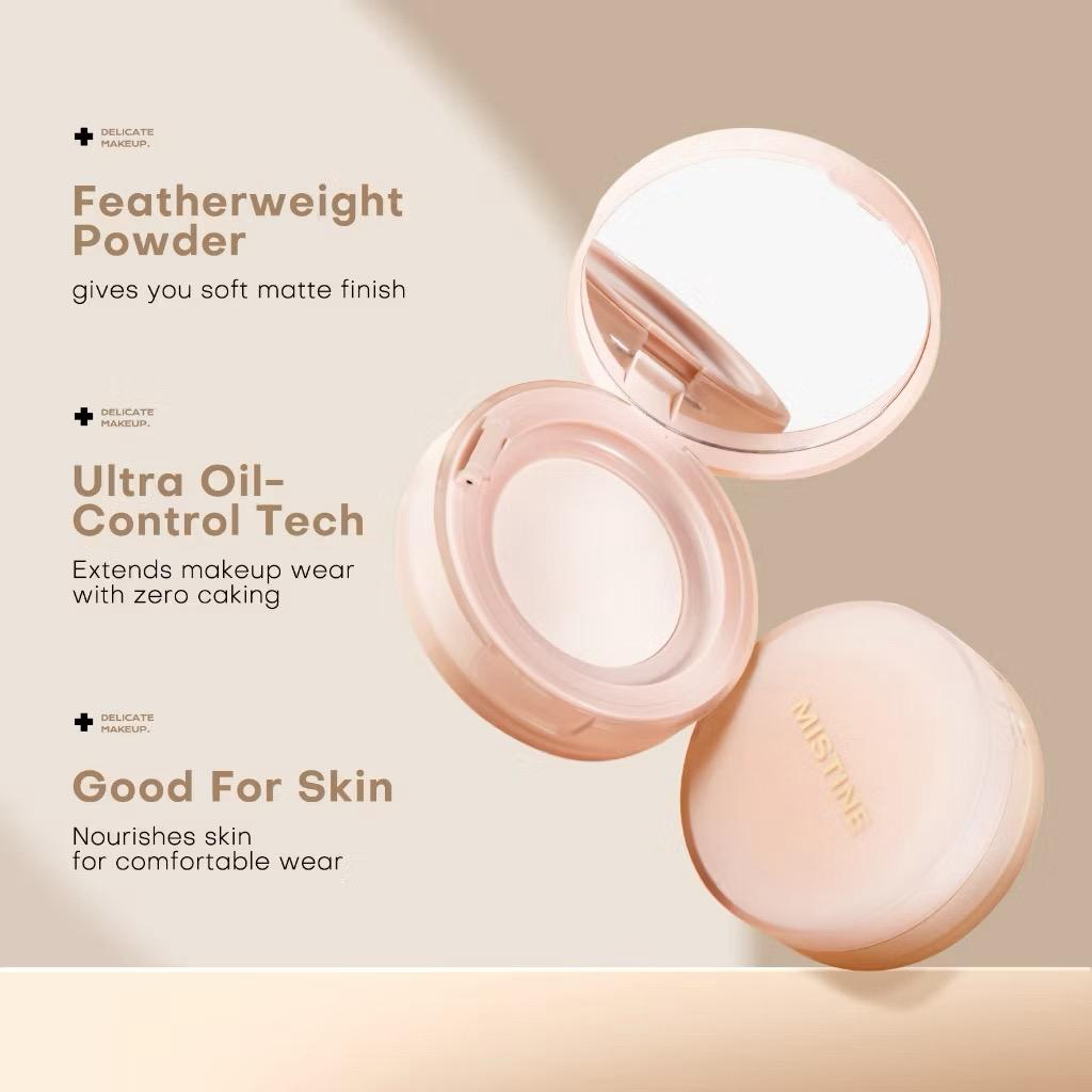 Mistine Powder Soft Focus Makeup Loose Setting Powder Hold Makeup Matte Oil-control Compact Powder