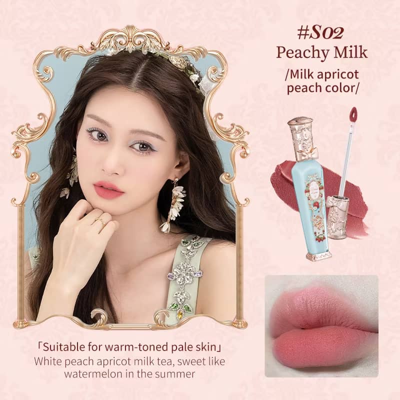 Flower Knows Strawberry Rococo Series Cloud Lip Cream | 3.5ml Velvet Lip Gloss