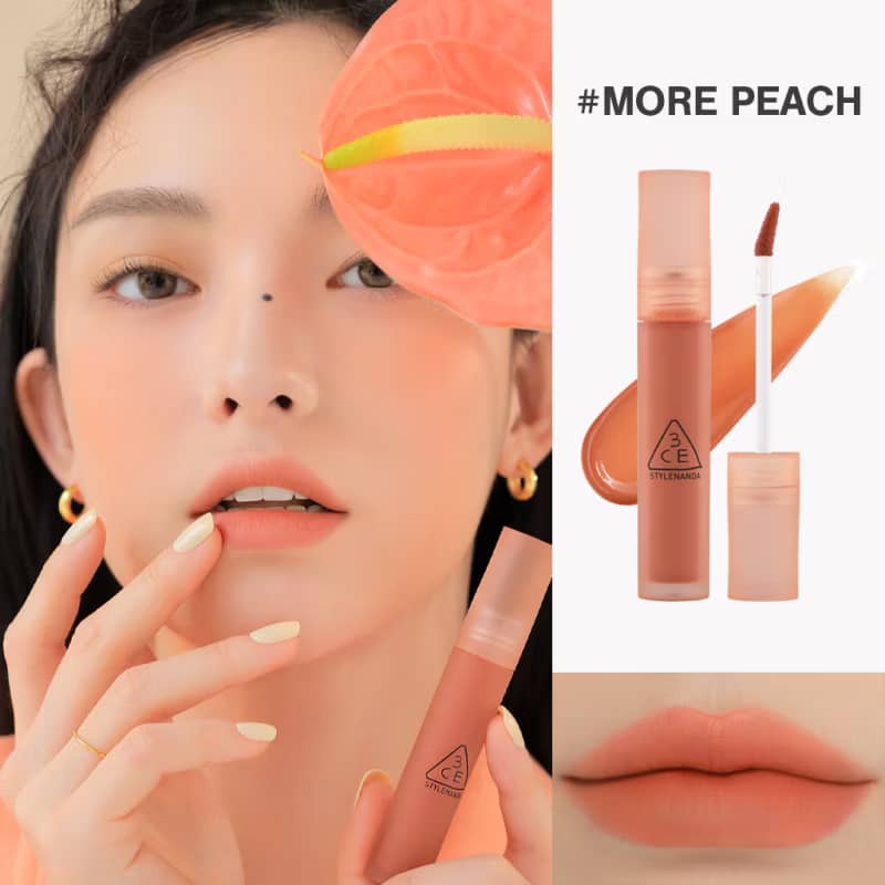 3CE Blur Water Lip Tint, Moisturizing water-like light blur soft-focus pout silky smooth texture comfortable finish