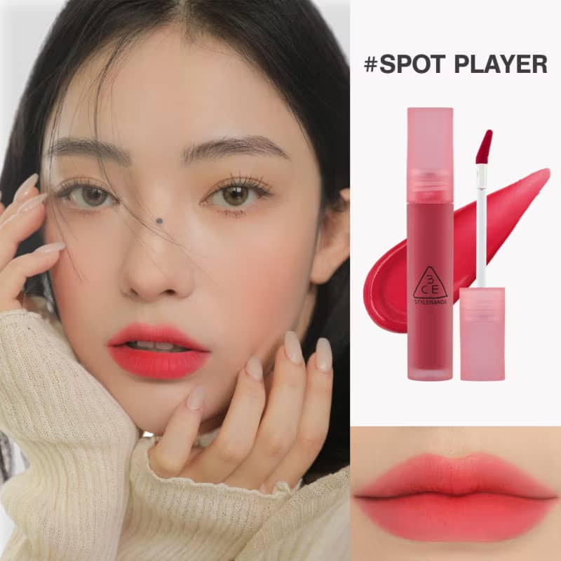 3CE Blur Water Lip Tint, Moisturizing water-like light blur soft-focus pout silky smooth texture comfortable finish
