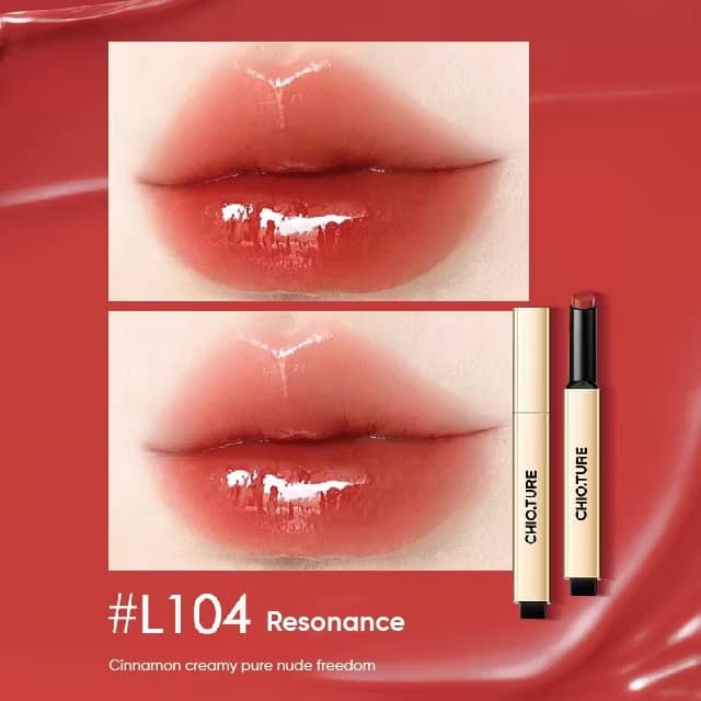 CHIOTURE Solid Lip Gloss Small Gold Tube Lipstick