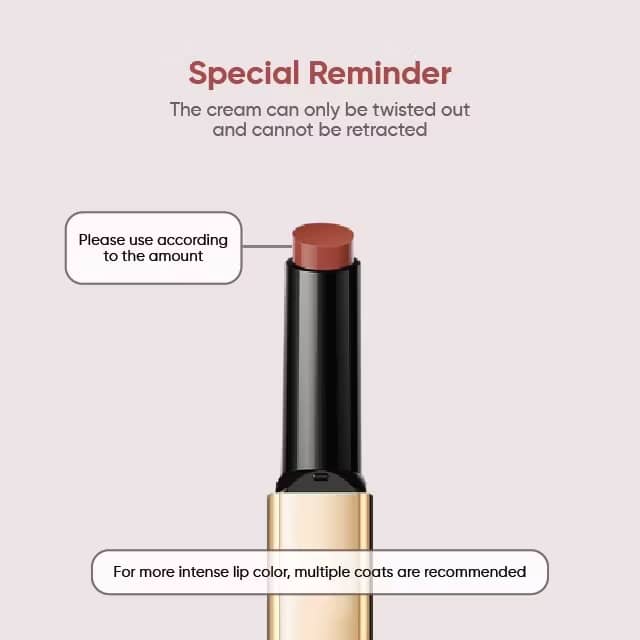 CHIOTURE Solid Lip Gloss Small Gold Tube Lipstick