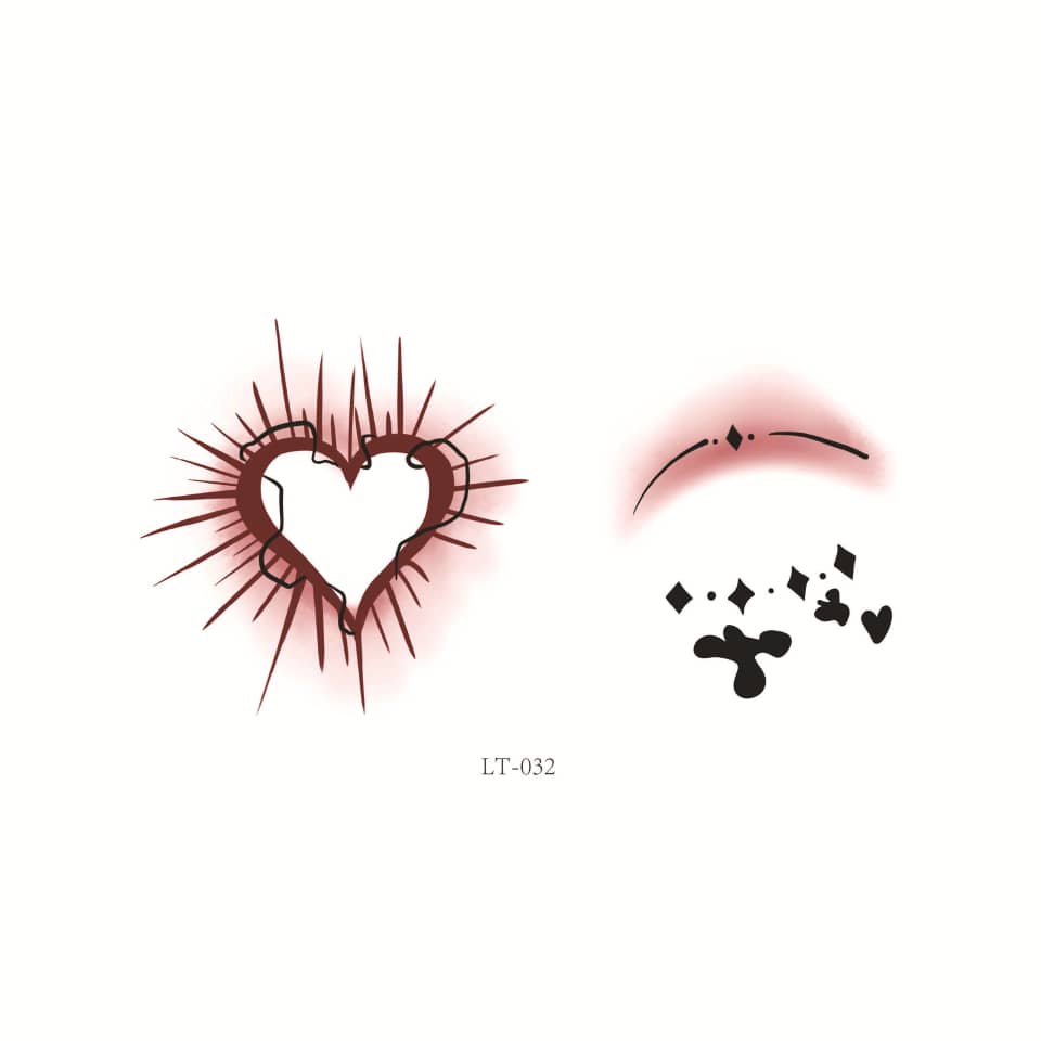 Halloween Makeup Face Stickers | Cute Pumpkin, Heart & Blush Designs | Scar Tattoo Stickers