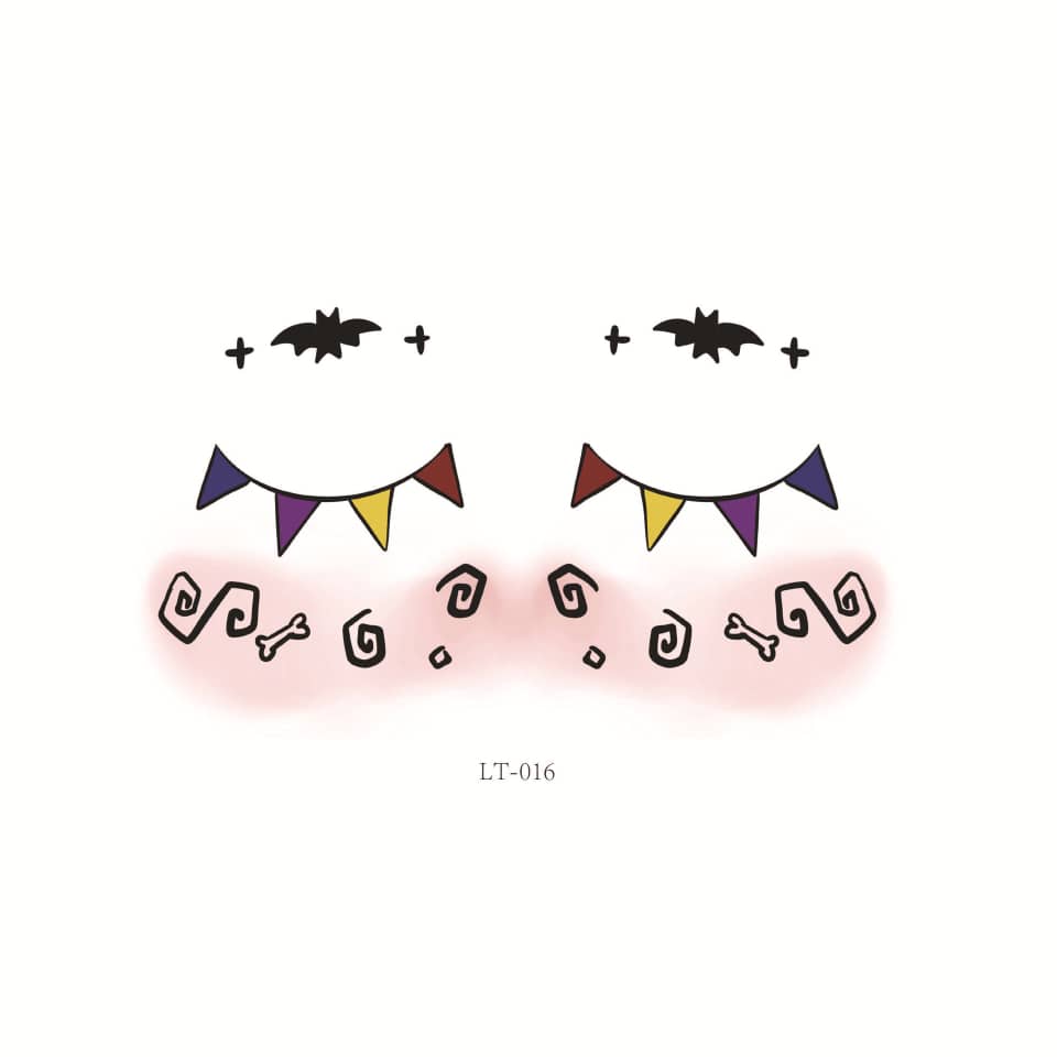 Halloween Makeup Face Stickers | Cute Pumpkin, Heart & Blush Designs | Scar Tattoo Stickers