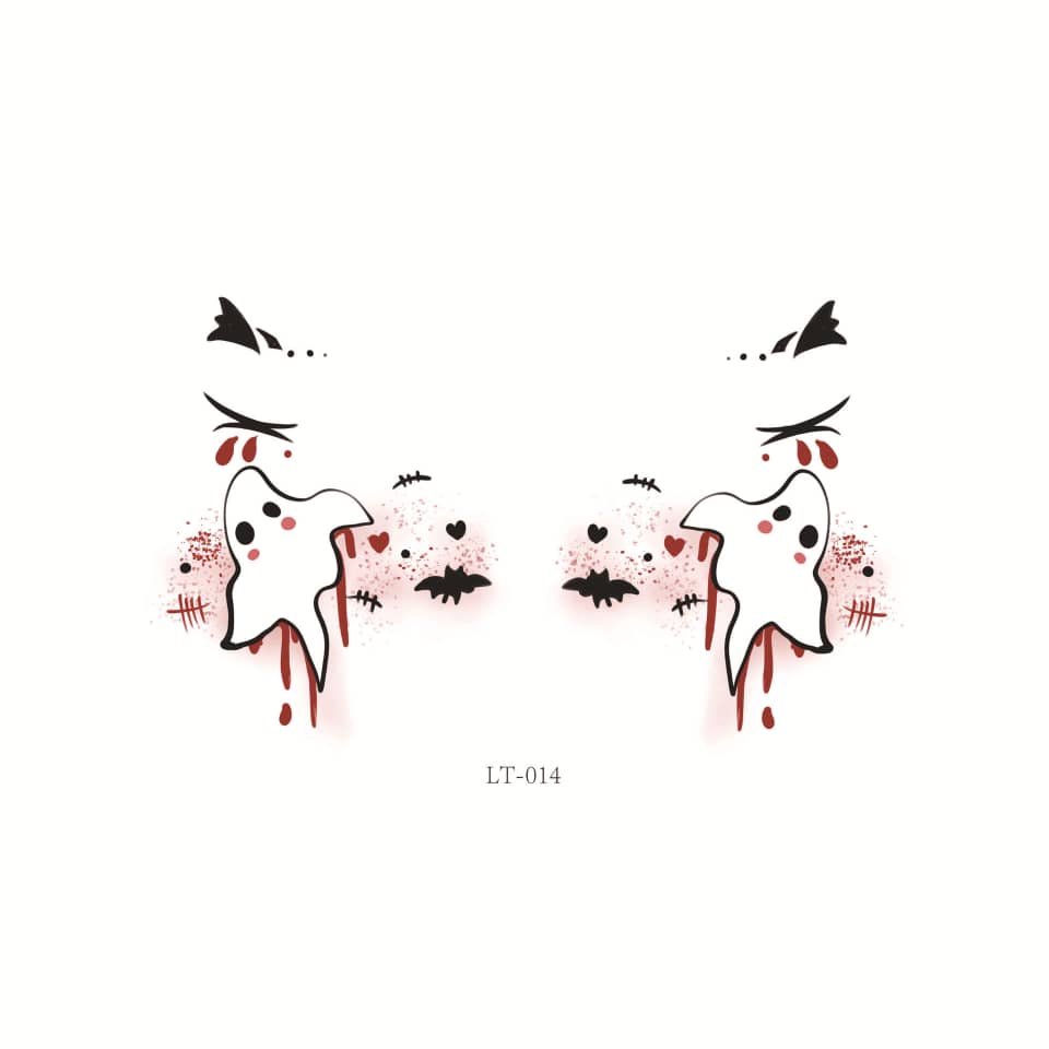 Halloween Makeup Face Stickers | Cute Pumpkin, Heart & Blush Designs | Scar Tattoo Stickers