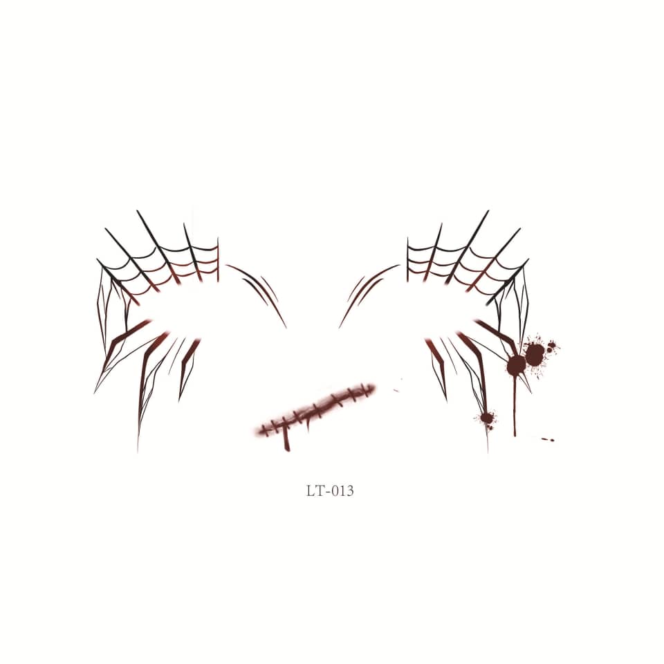 Halloween Makeup Face Stickers | Cute Pumpkin, Heart & Blush Designs | Scar Tattoo Stickers