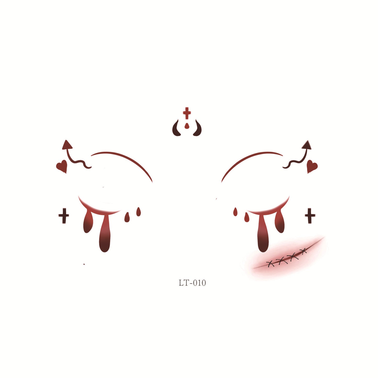 Halloween Makeup Face Stickers | Cute Pumpkin, Heart & Blush Designs | Scar Tattoo Stickers