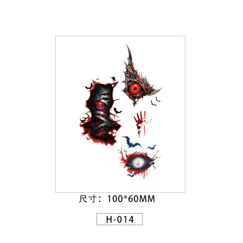 Halloween Face Makeup Stickers – Scary Temporary Tattoos with Scars, Wounds & Horror Effects