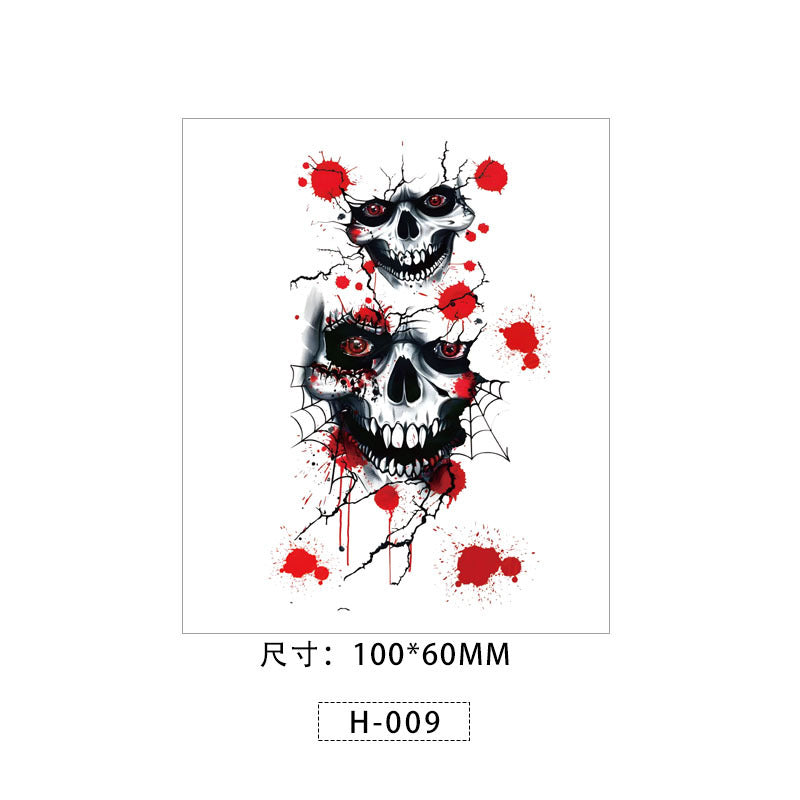 Halloween Face Makeup Stickers – Scary Temporary Tattoos with Scars, Wounds & Horror Effects