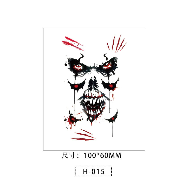 Halloween Face Makeup Stickers – Scary Temporary Tattoos with Scars, Wounds & Horror Effects