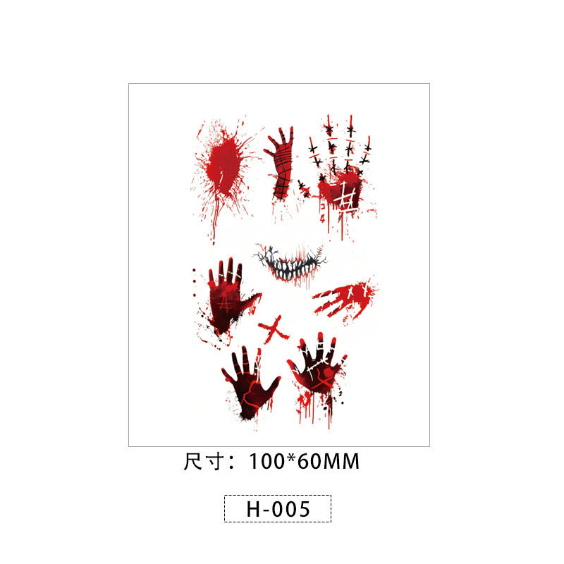 Halloween Face Makeup Stickers – Scary Temporary Tattoos with Scars, Wounds & Horror Effects