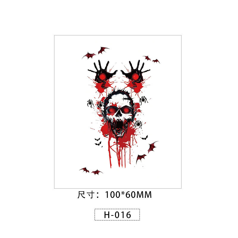 Halloween Face Makeup Stickers – Scary Temporary Tattoos with Scars, Wounds & Horror Effects