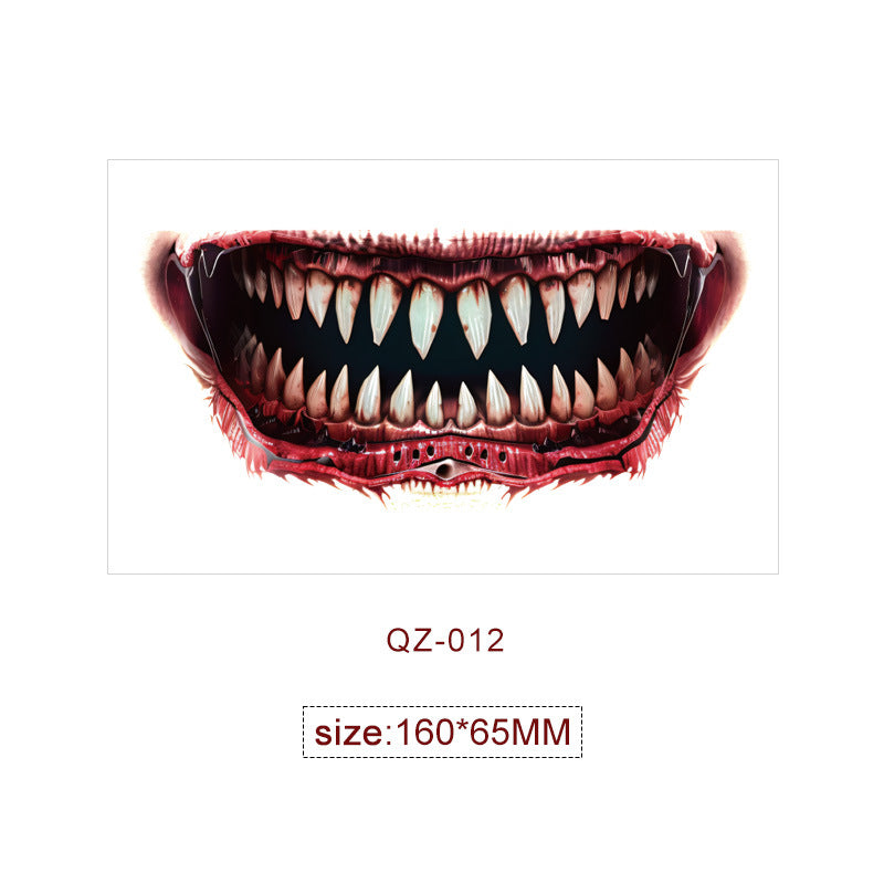 Halloween Mouth Special Effects Tattoo Stickers – Horror Fake Scars & Wound Makeup for Cosplay & Parties