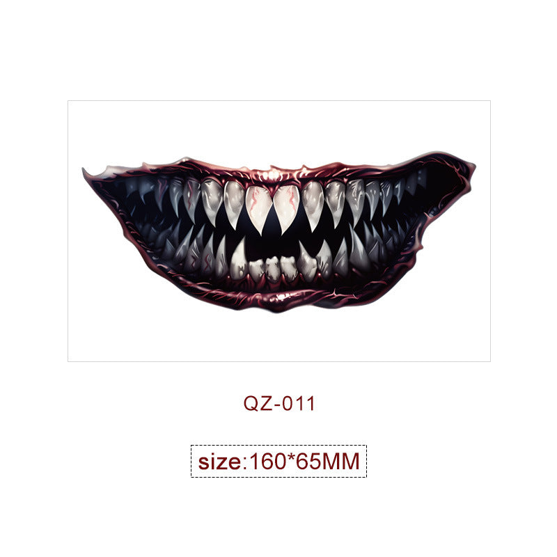 Halloween Mouth Special Effects Tattoo Stickers – Horror Fake Scars & Wound Makeup for Cosplay & Parties
