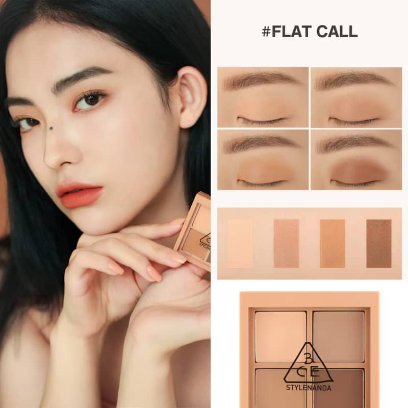 3CE Mini Multi Eye Color Palette, 4 blendable smooth texture, high pigment color pay-off, crease free natural look