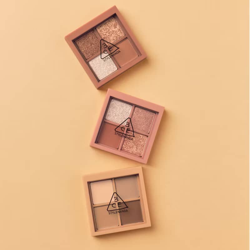 3CE Mini Multi Eye Color Palette, 4 blendable smooth texture, high pigment color pay-off, crease free natural look