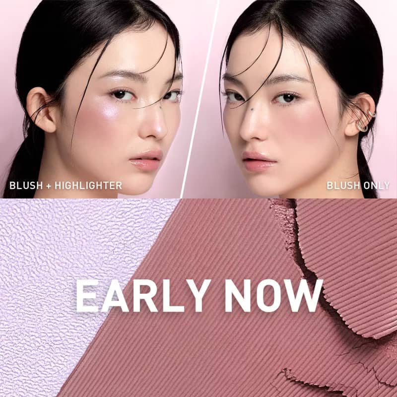 3CE Blushlighter, 2 in 1 matte blush and shimmery highlighter, with sebum-based blush which blurs pores and refines skin