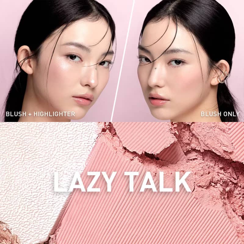 3CE Blushlighter, 2 in 1 matte blush and shimmery highlighter, with sebum-based blush which blurs pores and refines skin