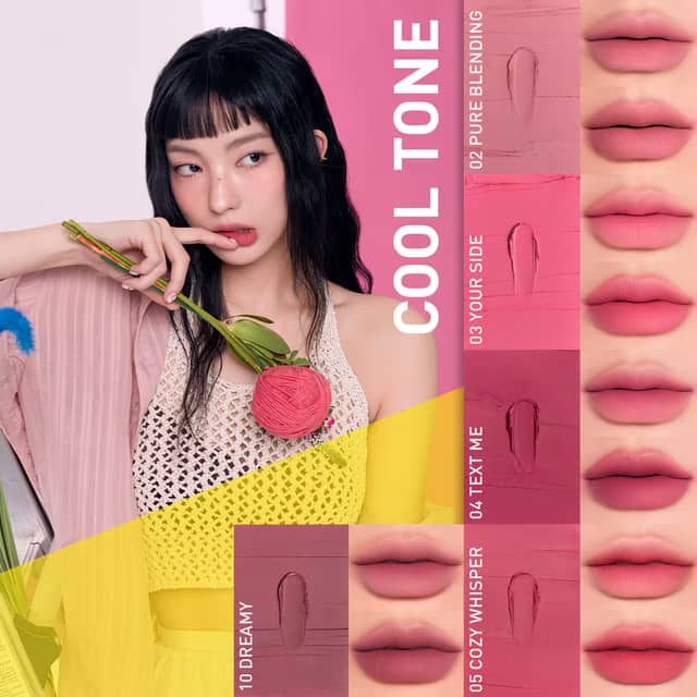3CE Cashmerehug Lipstick, Ultra-soft matte lipstick, blur lip lines, luxury color and all-day comfort, smooth cashmere