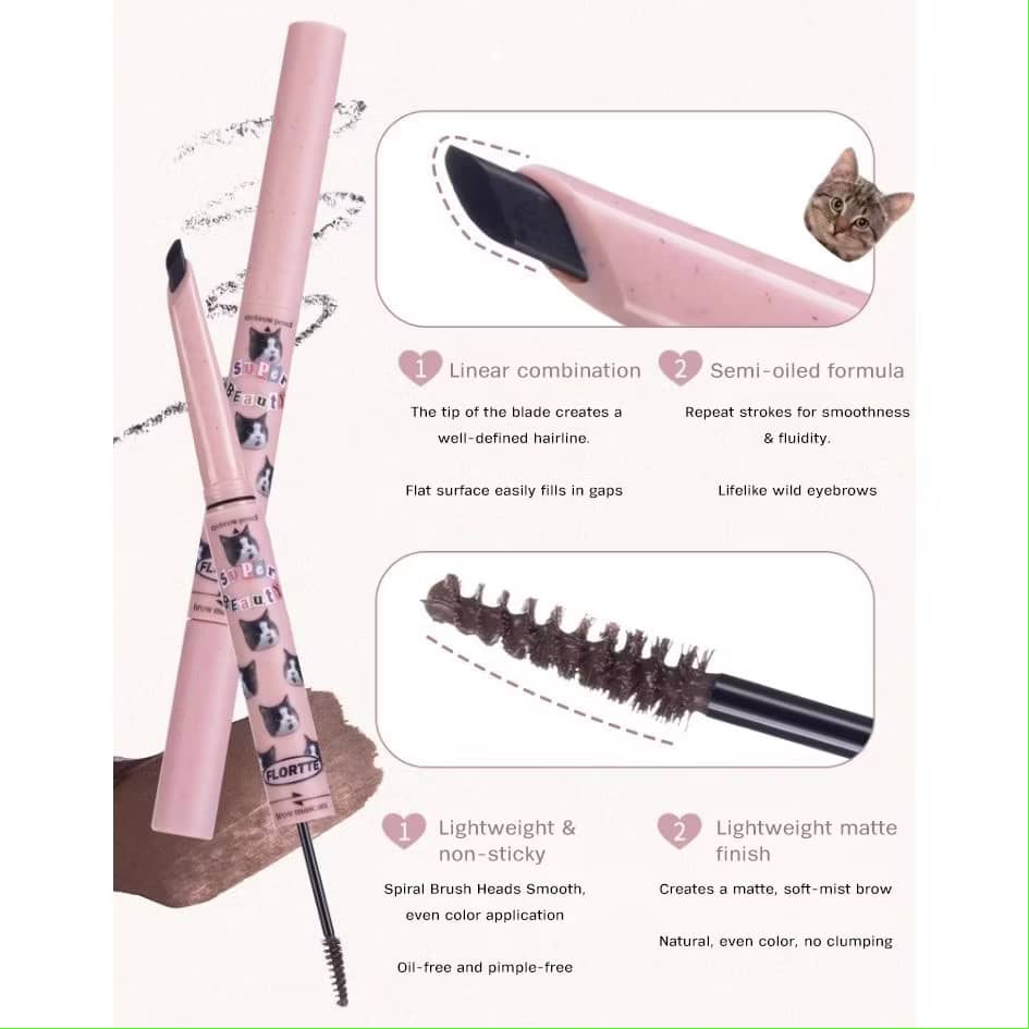 FLORTTE Super Beauty Eyebrow Pencil and Tint Balm