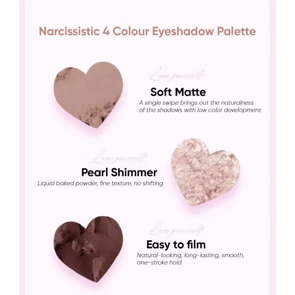 FLORTTE Narcissistic 4 Colour Eyeshadow Palette