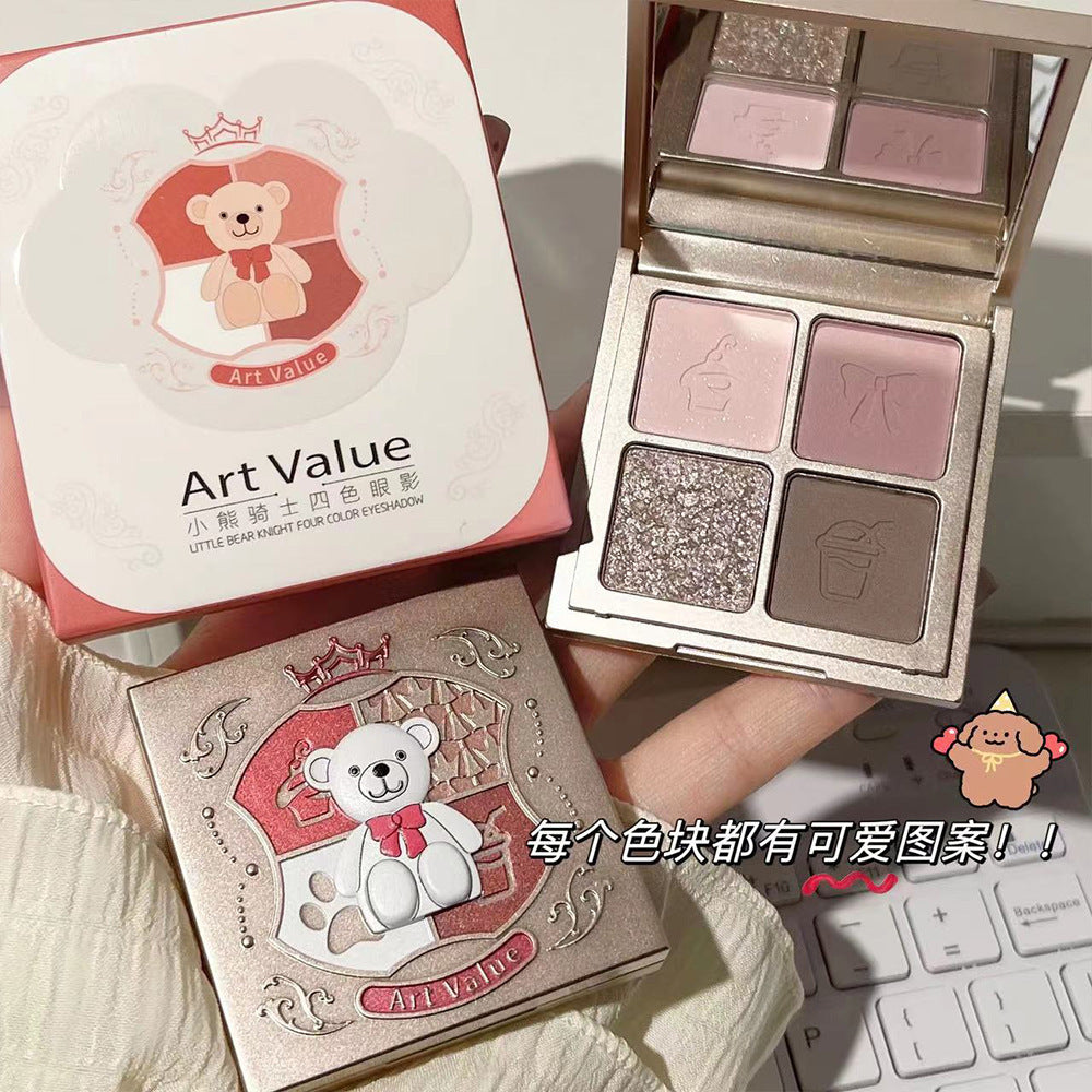 ART VALUE 4-Color Eyeshadow Palette – Matte & Shimmer