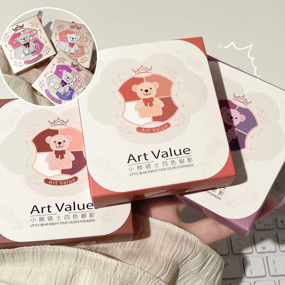 ART VALUE 4-Color Eyeshadow Palette – Matte & Shimmer