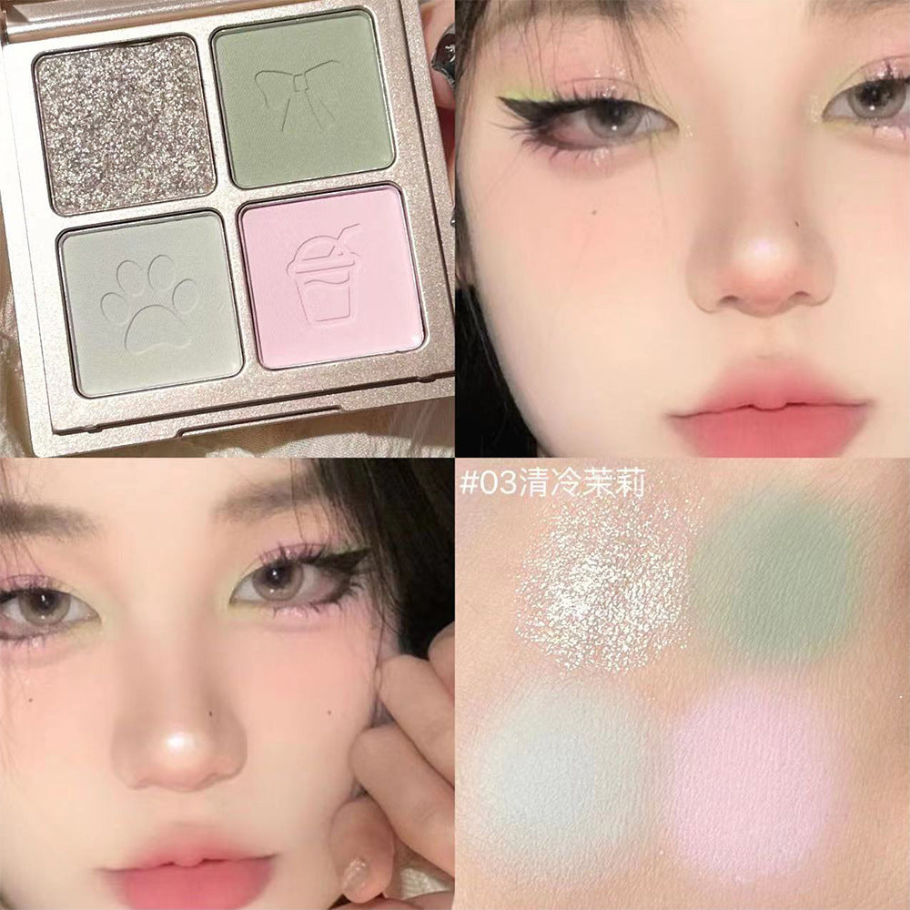 ART VALUE 4-Color Eyeshadow Palette – Matte & Shimmer