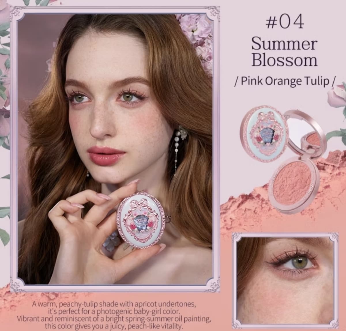 Flower Knows Midsummer Fairytales Collection Velvet Embossed Blush 5g