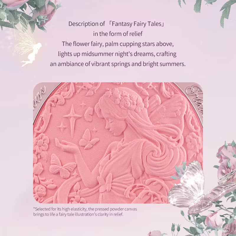 Flower Knows Midsummer Fairytales Collection Velvet Embossed Blush 5g